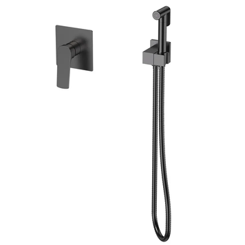 Змішувач для гігієнічного душу Mixxus Premium MONE 002 INNER Graphite вбудований з лійкою (MI6784) 749bcd92-93bf-4e9f-ae0b-bea8c5d6332e фото