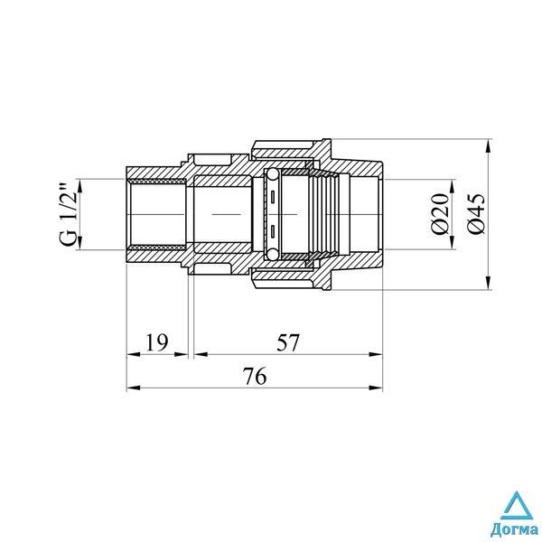Муфта ПЕ SantehPlast 20х1/2" РВ CV014732 фото