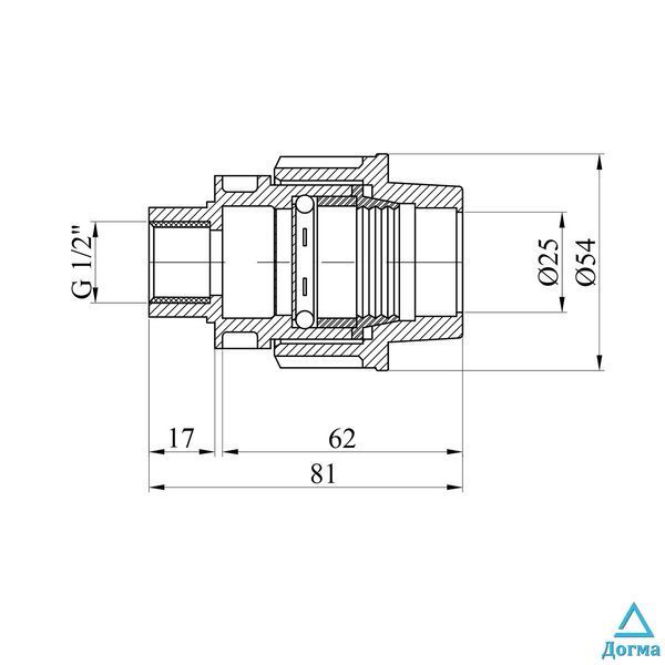 Муфта ПЕ SantehPlast 25х1/2" РВ CV018531 фото