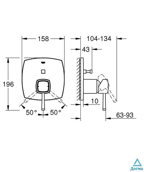Змішувач прихованого монтажу на 2 споживача Grohe Grandera (24068000) 79ea9e33-4e79-4e1c-98ee-2227305078ed фото
