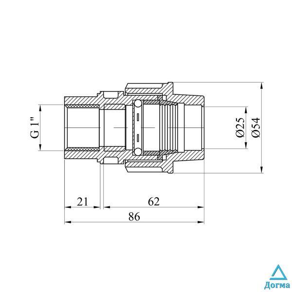 Муфта ПЕ SantehPlast 25х1" РВ CV019616 фото