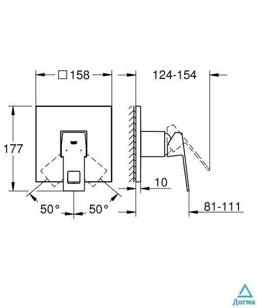 Змішувач прихованого монтажу для 1 споживача Grohe Eurocube (24061000) a1883f61-d114-47d4-a8cd-65f592685671 фото