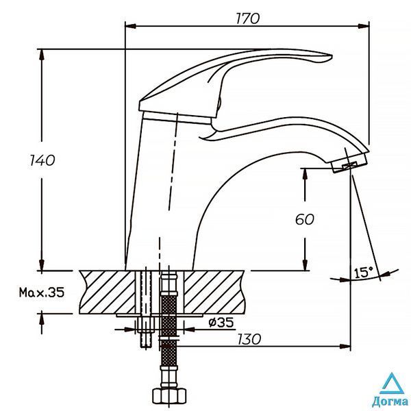 Змішувач для умивальника Haiba Fabio 001 (HB0104) 9221a296-c24c-436e-a48f-6a51dba87fa7 фото