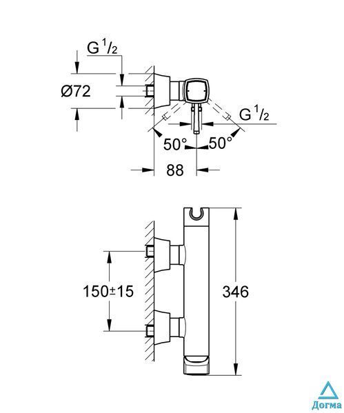 Змішувач для душу Grohe Grandera (23316000) 1c5b44da-798e-430f-b5c5-af88885664f8 фото