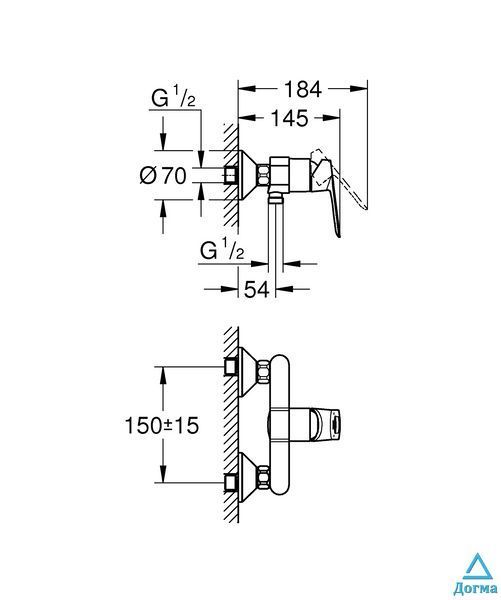 Змішувач для душу Grohe BauLoop (23634000) fe4ceb9e-84fb-4fab-b606-1f6e94ac8d11 фото