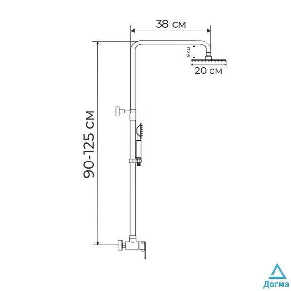 Душова колона зі змішувачем Zerix LR72405 (нерж. сталь) (LL1473) 75f1ed0f-ccc5-48fe-a0df-df52f5b0a232 фото