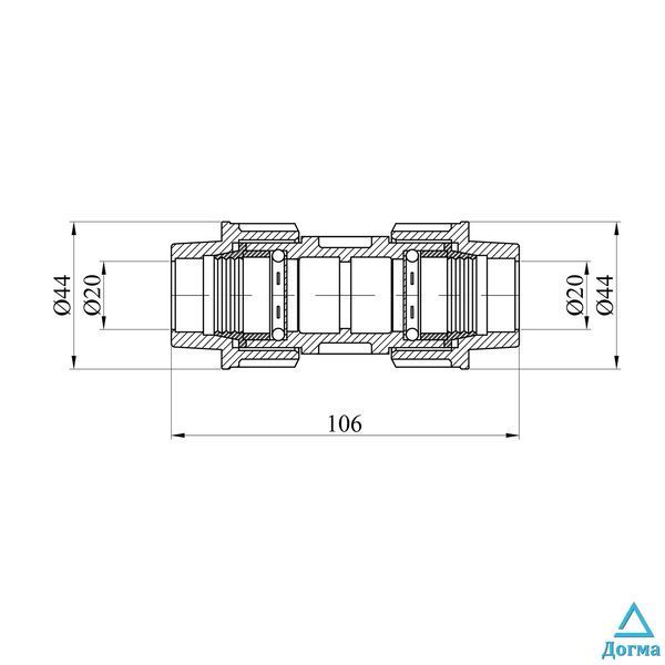 Муфта ПЕ SantehPlast 20х20 мм CV014716 фото