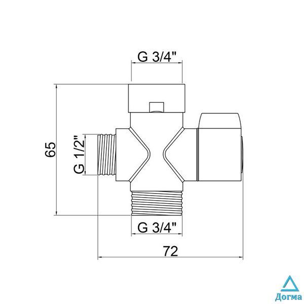 Дивертор для змішувача Kroner KRM - C951 CV023549 фото