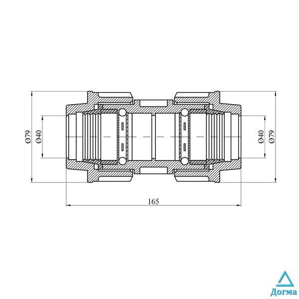 Муфта ПЕ SantehPlast 40х40 мм CV019197 фото
