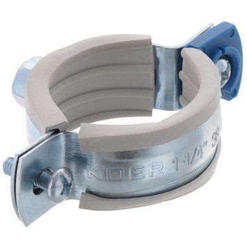Хомут трубний оцинкований KOER KCB.10.G 1-1 / 4 "(38-43) сірий (KR2787) KR2787 фото