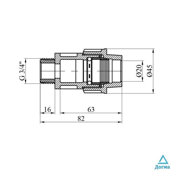 Муфта ПЕ SantehPlast 20x3/4" РЗ CV017233 фото