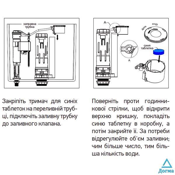 Комплект арматури Koer KT-0304-1/2": наповнювальна з універс. підв. + Холдер для пігулок для унітазу, лат.різьб.1/2" (KR5834) 4706e3b9-45db-406c-8587-409a4fd8c9c7 фото