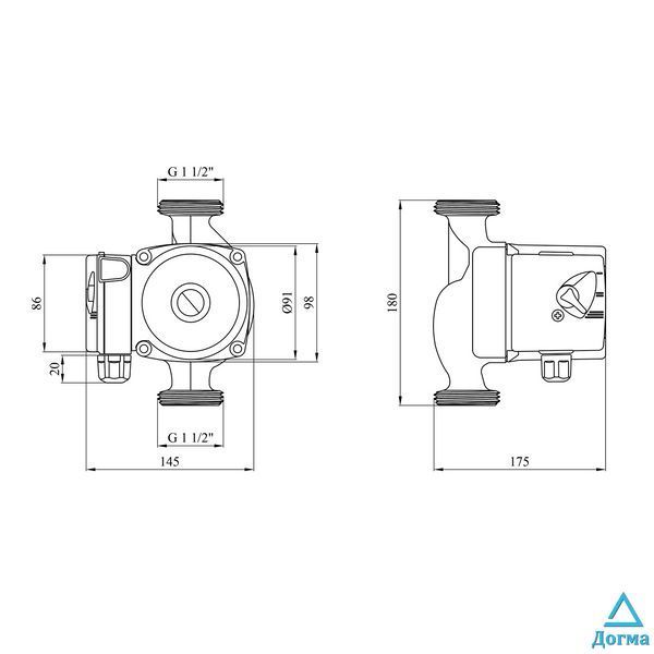 Насос циркуляційний Forwater GPD/UPS 25/8-180 (Grundfos) CV015038 фото